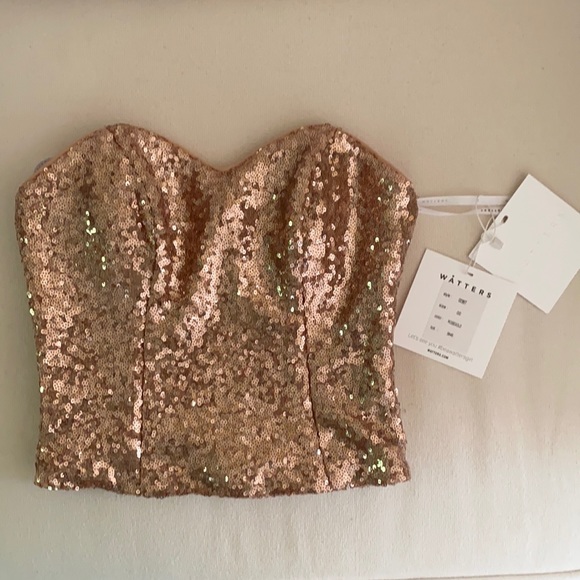 Watters Dresses & Skirts - Watters Rose Gold Bustier SIZE 00 NWT